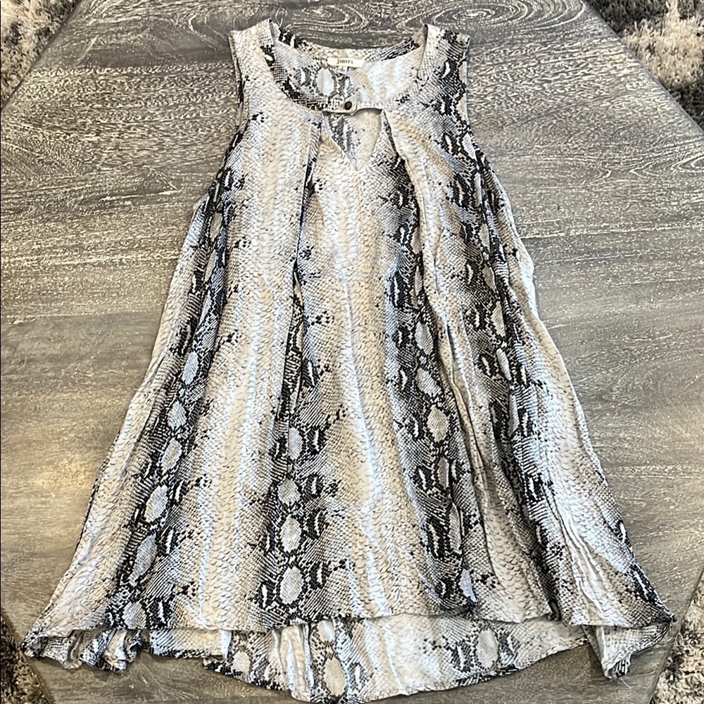Women’s Snakeskin Print Halter Neck Mini Dress with Pockets Size Small